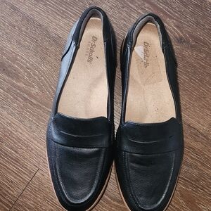 Dr. Scholl's Classic Black Leather Loafers Size 9